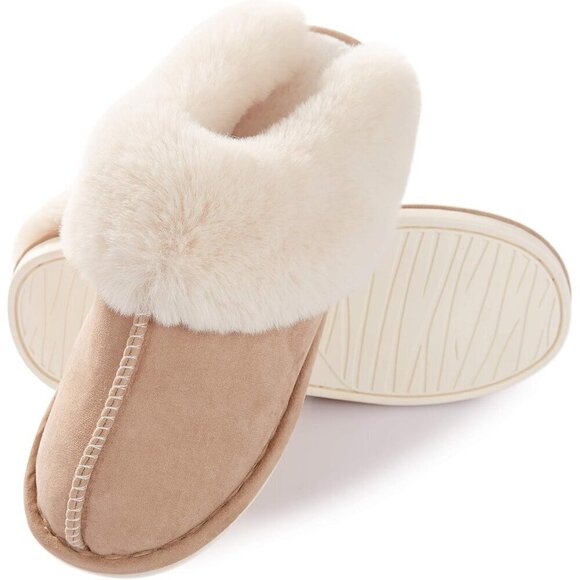 Memory Foam Fluffy Soft Warm Slip House Slippers Anti-Skid Cozy Plush for Womens - Picture 1 of 6